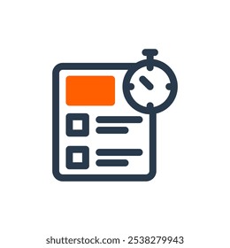 Quiz on Learning Management System Vector Icon