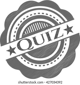 Quiz with pencil strokes