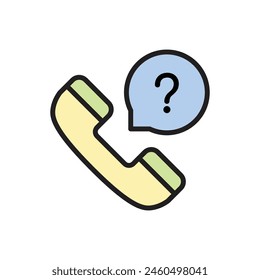 Quiz Phone Call Icon Vector Illustration