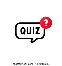 Quiz mit Fragezeichen Symbol Symbol. Fragen und Antworten Spielsymbol. Vektorgrafik einzeln auf weißem Hintergrund. EPS10