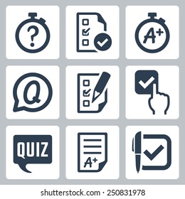 Quiz Related Vector Icon Set