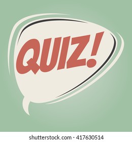 quiz retro speech bubble