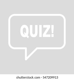 QUIZ retro speech bubble