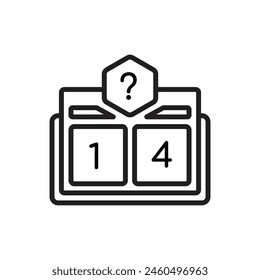 Quiz Scoreboard Outline Icon Vector Illustration