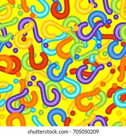 Quiz seamless pattern. Question marks background. Online quiz endless repeating pattern. Vector illustration.