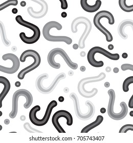 Quiz seamless pattern. Question marks background. Online quiz endless repeating pattern. Vector illustration.