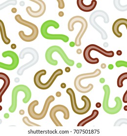 Quiz seamless pattern. Question marks background. Online quiz endless repeating pattern. Vector illustration.