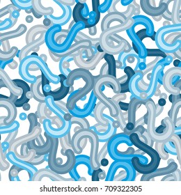 Quiz seamless pattern. Question marks background. Online quiz endless repeating pattern. Vector illustration.