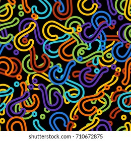 Quiz seamless pattern. Question marks background. Online quiz endless repeating pattern. Vector illustration.