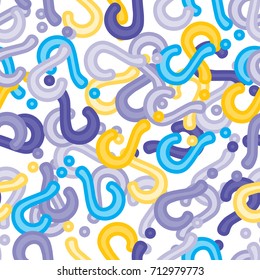 Quiz seamless pattern. Question marks background. Online quiz endless repeating pattern. Vector illustration.