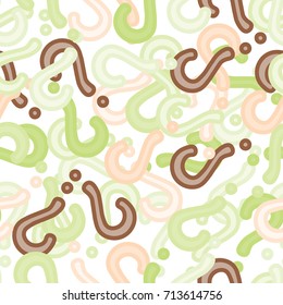 Quiz seamless pattern. Question marks background. Online quiz endless repeating pattern. Vector illustration.