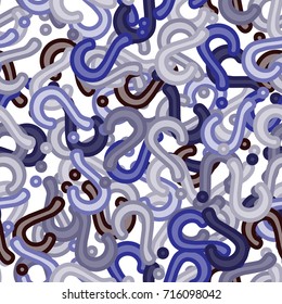 Quiz seamless pattern. Question marks background. Online quiz endless repeating pattern. Vector illustration.