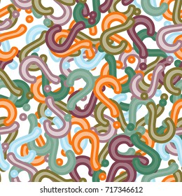Quiz seamless pattern. Question marks background. Online quiz endless repeating pattern. Vector illustration.