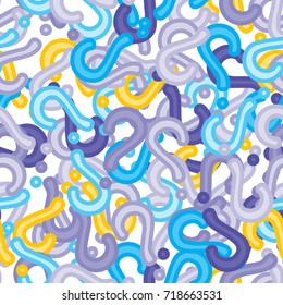 Quiz seamless pattern. Question marks background. Online quiz endless repeating pattern. Vector illustration.