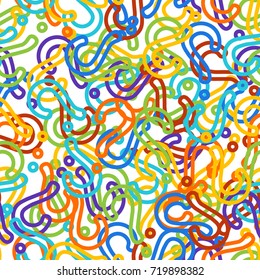 Quiz seamless pattern. Question marks background. Online quiz endless repeating pattern. Vector illustration.