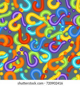 Quiz seamless pattern. Question marks background. Online quiz endless repeating pattern. Vector illustration.
