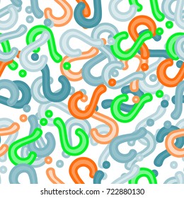 Quiz seamless pattern. Question marks background. Online quiz endless repeating pattern. Vector illustration.