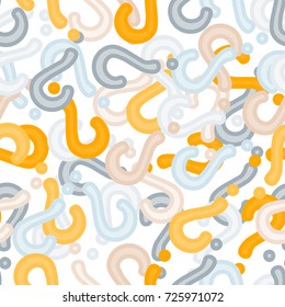 Quiz seamless pattern. Question marks background. Online quiz endless repeating pattern. Vector illustration.
