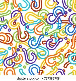 Quiz seamless pattern. Question marks background. Online quiz endless repeating pattern. Vector illustration.