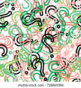 Quiz seamless pattern. Question marks background. Online quiz endless repeating pattern. Vector illustration.