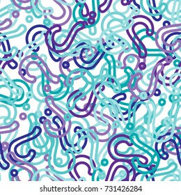 Quiz seamless pattern. Question marks background. Online quiz endless repeating pattern. Vector illustration.