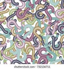 Quiz seamless pattern. Question marks background. Online quiz endless repeating pattern. Vector illustration.