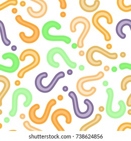 Quiz seamless pattern. Question marks background. Online quiz endless repeating pattern. Vector illustration.