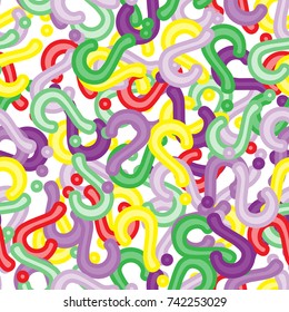 Quiz seamless pattern. Question marks background. Online quiz endless repeating pattern. Vector illustration.