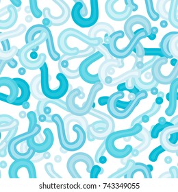 Quiz seamless pattern. Question marks background. Online quiz endless repeating pattern. Vector illustration.