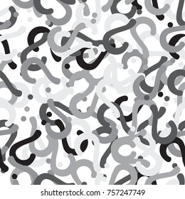 Quiz seamless pattern. Question marks, doubt, faq background. Simple endless repeating motif. Vector illustration.