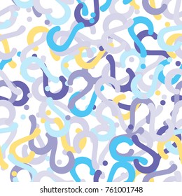 Quiz seamless pattern. Question marks, doubt, faq background. Simple endless repeating motif. Vector illustration.