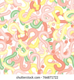Quiz seamless pattern. Question marks background. Online quiz endless repeating pattern. Vector illustration.