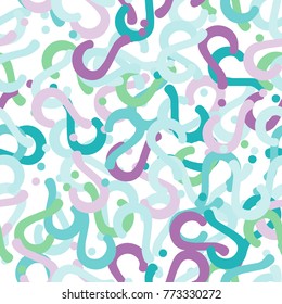 Quiz seamless pattern. Question marks, doubt, faq background. Simple endless repeating motif. Vector illustration.