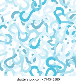 Quiz seamless pattern. Question marks, doubt, faq background. Simple endless repeating motif. Vector illustration.