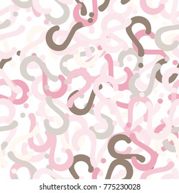 Quiz seamless pattern. Question marks, doubt, faq background. Simple endless repeating motif. Vector illustration.