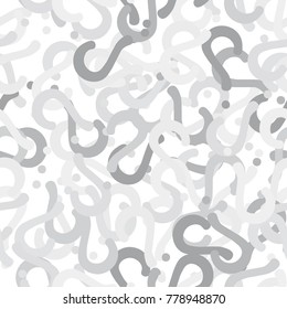 Quiz seamless pattern. Question marks, doubt, faq background. Simple endless repeating motif. Vector illustration.