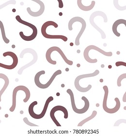 Quiz seamless pattern. Question marks, doubt, faq background. Simple endless repeating motif. Vector illustration.