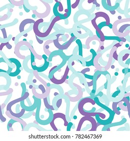 Quiz seamless pattern. Question marks, doubt, faq background. Simple endless repeating motif. Vector illustration.