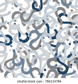 Quiz seamless pattern. Question marks, doubt, faq background. Simple endless repeating motif. Vector illustration.