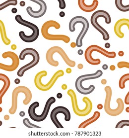 Quiz seamless pattern. Question marks background. Online quiz endless repeating pattern. Vector illustration.