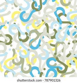 Quiz seamless pattern. Question marks, doubt, faq background. Simple endless repeating motif. Vector illustration.