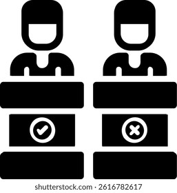 Quiz Show Glyph Vector Icon Design
