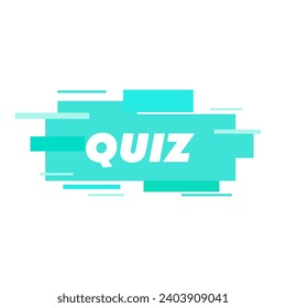 Quiz-Zeichen. Flat, blau, Quiz Icon Design, Quiz Frage Board. Vektorsymbol