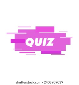 Quiz sign. Flat, pink, quiz question board, quiz icon design. Vector icon