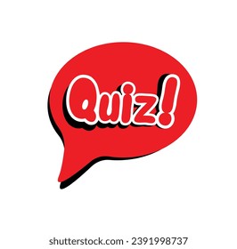 Quiz sign on white background