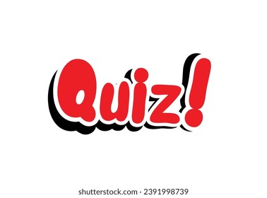 Quiz sign on white background