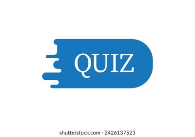 Quiz sign on white background