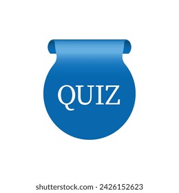 Quiz sign on white background