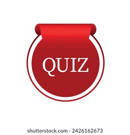 Quiz sign on white background