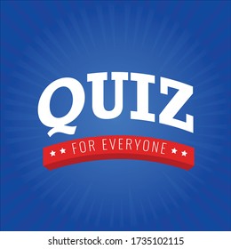 Quiz Simple Concept Vector Illustration. Banner for Quiz. Sun Burst Theme Quiz background Vector. 